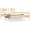 Solid Wood Bed Frame with Headboard 160x200 cm - Hipomarket