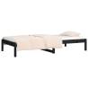 Day Bed Black 90x200 cm - Solid Pine Wood Frame | Hipo Market