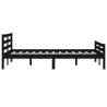 Black Solid Wood King Size Bed Frame 150x200 cm - Hipomarket