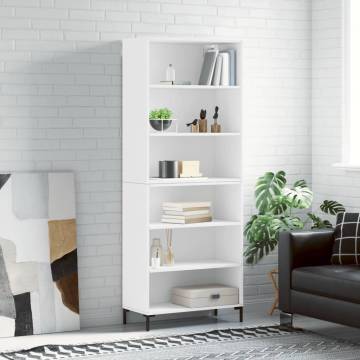 Stylish Highboard White 69.5x32.5x180 cm | Hipomarket UK