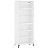 Stylish Highboard White 69.5x32.5x180 cm | Hipomarket UK