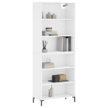 Stylish Highboard White 69.5x32.5x180 cm | Hipomarket UK