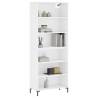 Stylish Highboard White 69.5x32.5x180 cm | Hipomarket UK