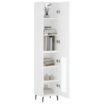 Stylish Highboard White 34.5x34x180 cm - Durable Storage Solution