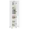 Stylish Highboard White 34.5x34x180 cm - Durable Storage Solution