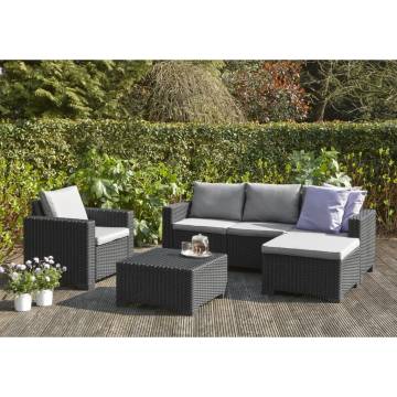 Allibert Outdoor Ottoman California Grey - Versatile Garden Furniture