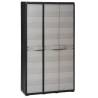 Garden Storage Cabinet with 4 Shelves Black and Grey Colour black and grey Size 97 x 38 x 171 cm Quantity in Package 1 Number of 