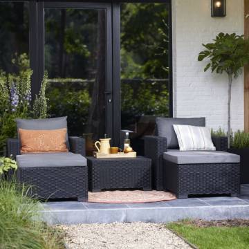 Allibert Outdoor Ottoman California Grey - Versatile Garden Furniture