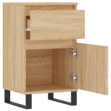 Sonoma Oak Sideboards - 2 pcs Engineered Wood Storage Cabinet