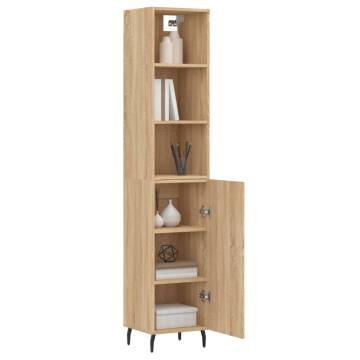 Stylish Highboard Sonoma Oak - Durable Engineered Wood