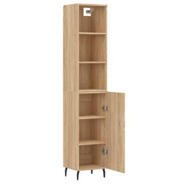 Stylish Highboard Sonoma Oak - Durable Engineered Wood