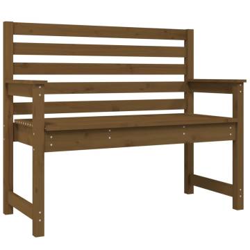 Classic Garden Bench - Honey Brown Solid Pine 109x48x91.5 cm