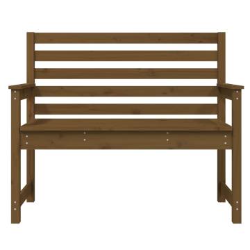 Classic Garden Bench - Honey Brown Solid Pine 109x48x91.5 cm