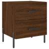 Stylish Brown Oak Bedside Cabinets - Set of 2 | HipoMarket