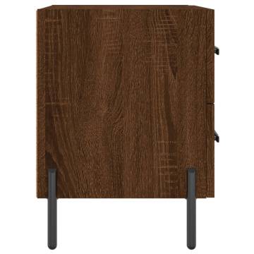 Stylish Brown Oak Bedside Cabinets - Set of 2 | HipoMarket