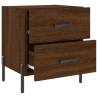 Stylish Brown Oak Bedside Cabinets - Set of 2 | HipoMarket