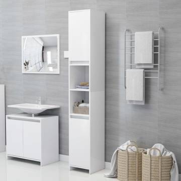 Stylish White Bathroom Cabinet - 30x30x183.5 cm | HiPO Market