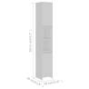 Stylish White Bathroom Cabinet - 30x30x183.5 cm | HiPO Market