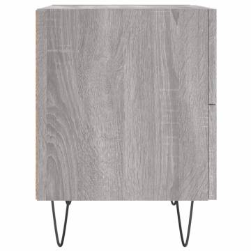 Stylish Grey Sonoma Bedside Cabinets - Set of 2