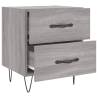 Stylish Grey Sonoma Bedside Cabinets - Set of 2