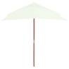 Outdoor Parasol with Wooden Pole 150x200 cm - Sand