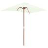 Outdoor Parasol with Wooden Pole 150x200 cm - Sand