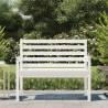 Classic White Garden Bench - Solid Pine Wood 109x48 cm