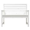 Classic White Garden Bench - Solid Pine Wood 109x48 cm