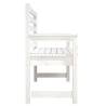 Classic White Garden Bench - Solid Pine Wood 109x48 cm