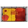 Hamster Cage Red 58x32x36 cm - Durable Polypropylene & Metal