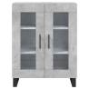 Stylish Highboard Concrete Grey | Durable Engineered Wood