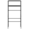 2-Tier Storage Rack Over Washing Machine - Black Iron 69x28x143 cm