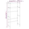 2-Tier Storage Rack Over Washing Machine - Black Iron 69x28x143 cm