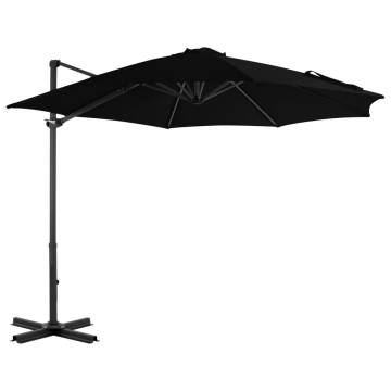 Cantilever Umbrella with Aluminium Pole - 300 cm Black | HipoMarket