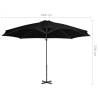 Cantilever Umbrella with Aluminium Pole - 300 cm Black | HipoMarket