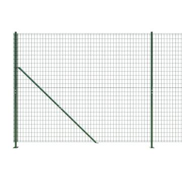 Wire Mesh Fence with Flange Green 1.4x10 m | Hipo Market