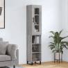 Highboard Grey Sonoma 34.5x34x180 cm Engineered Wood Colour grey sonoma Quantity in Package 1 Model 3 shelves 