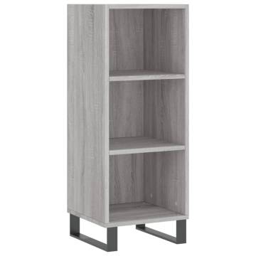 Highboard Grey Sonoma - Stylish Storage Solution (34.5x34x180 cm)