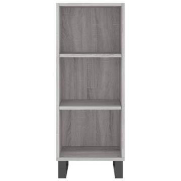 Highboard Grey Sonoma - Stylish Storage Solution (34.5x34x180 cm)