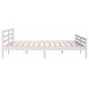 White Solid Wood Bed Frame 180x200 cm Super King Size