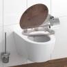 SCHÜTTE Dark Wood Soft-Close Toilet Seat - Premium Quality