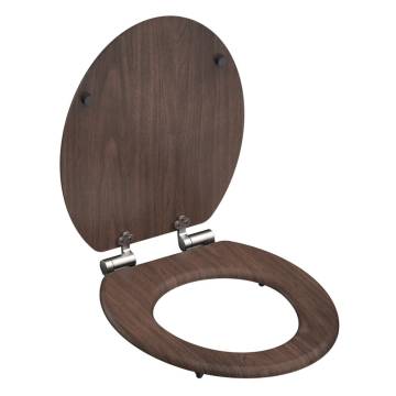 SCHÜTTE Dark Wood Soft-Close Toilet Seat - Premium Quality