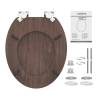 SCHÜTTE Dark Wood Soft-Close Toilet Seat - Premium Quality