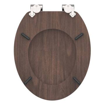 SCHÜTTE Dark Wood Soft-Close Toilet Seat - Premium Quality