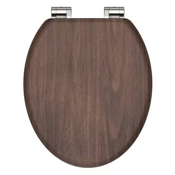 SCHÜTTE Dark Wood Soft-Close Toilet Seat - Premium Quality