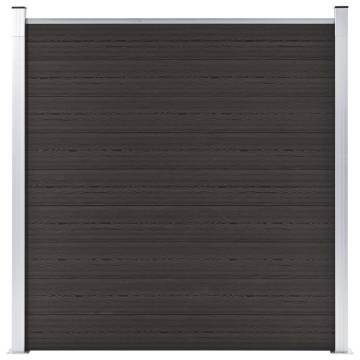 Fence Panel WPC 180x186 cm Black - Durable Garden Privacy