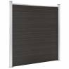 Fence Panel WPC 180x186 cm Black - Durable Garden Privacy