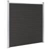 Fence Panel WPC 180x186 cm Black - Durable Garden Privacy