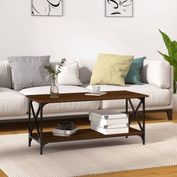 Elegant Brown Oak Coffee Table - 100x45x45 cm | Hipomarket