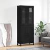 Highboard Black 69.5x34x180 cm Engineered Wood Colour black Quantity in Package 1 Model 2 wood doors 